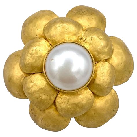 vintage Chanel camellia brooch